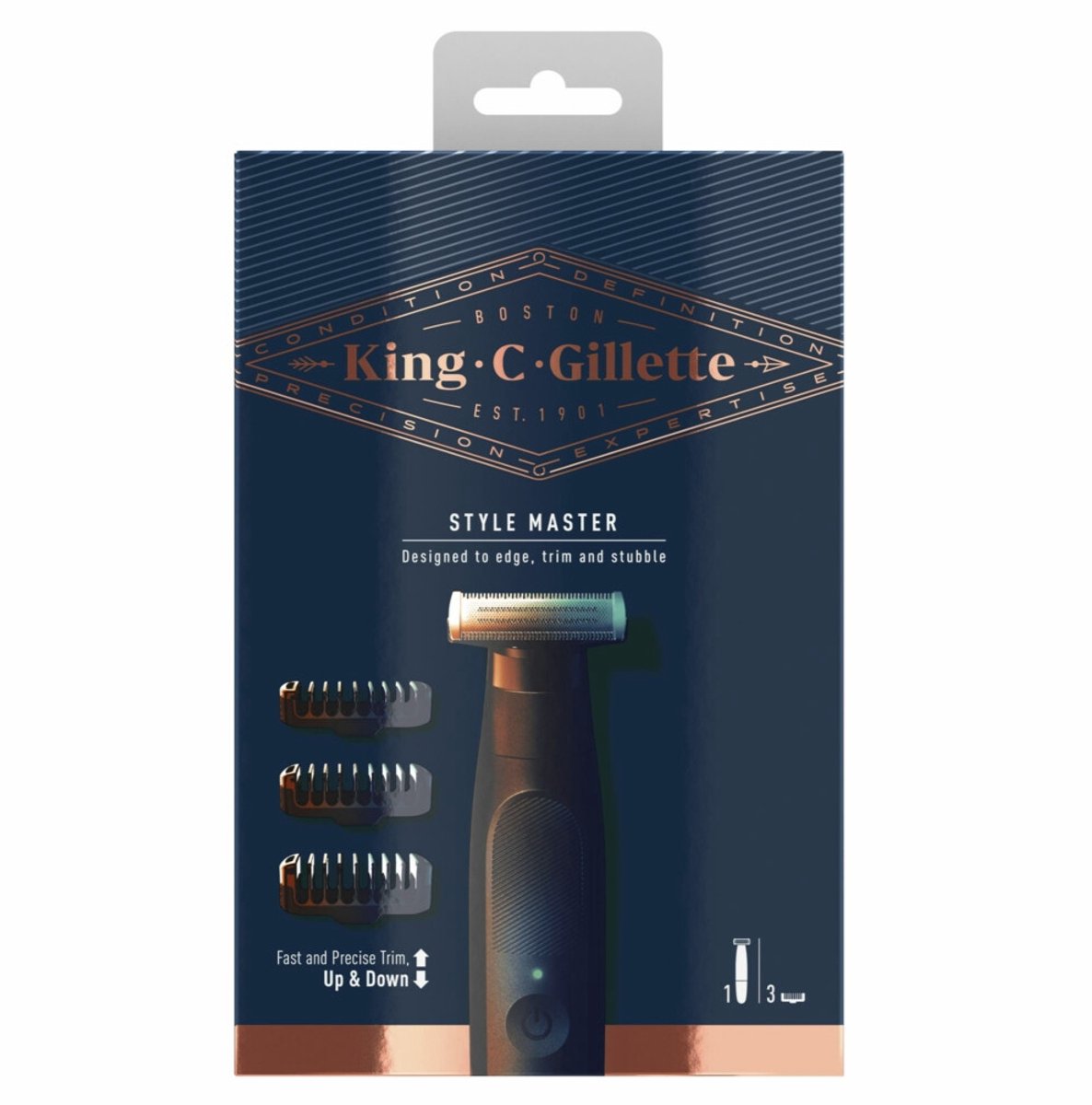 King C. Gillette - Stoppelbaardtrimmer - Style Master - Met 3 Navulmesjes